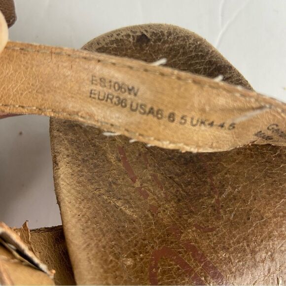 Aetrex Women’s Gladiator Sandals Comfort Brown Leather Embellished Size 36/ 6 - Picture 6 of 16